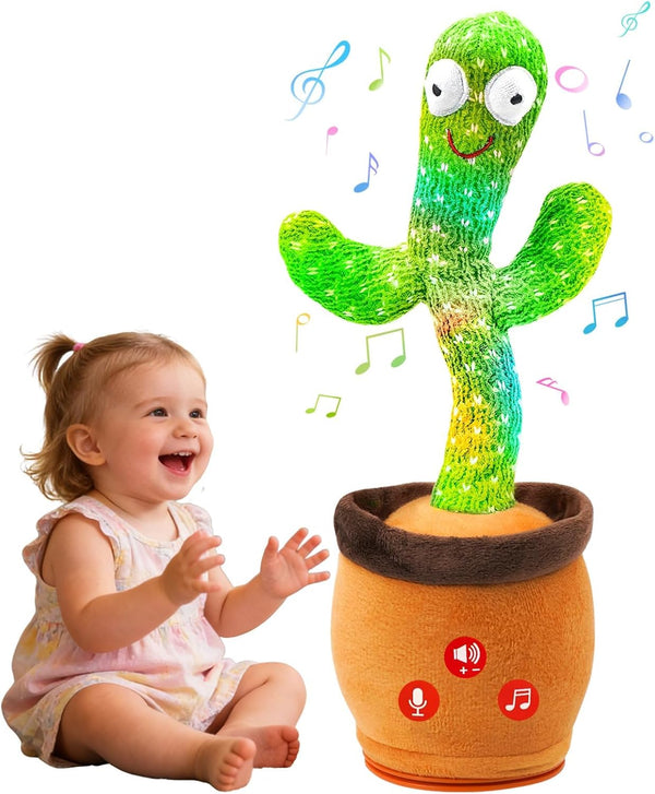FAYOUCZ Baby Toys Dancing Talking Cactus Toy with Adjustable Volume, Boys Girls Gifts