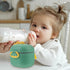 LIOOBO Portable Formula Dispenser Container with Four Compartments Sealed Milk Powder Holder for Travel and Outdoor Use