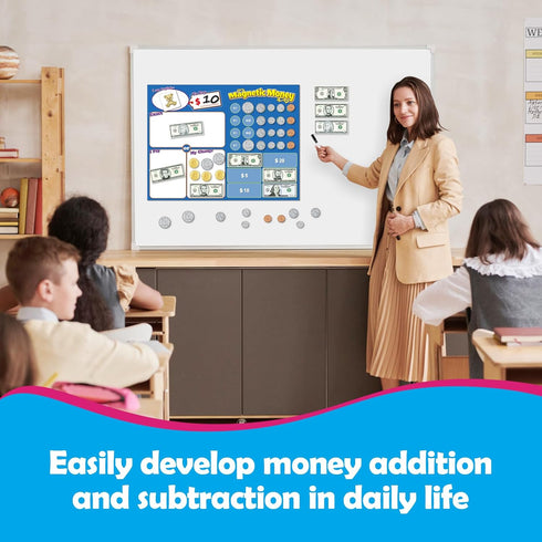 60 Kasfalci PCS Magnetic Money for Kids for Learning, Math Manipulatives, Learning & Education Toys for Classroom