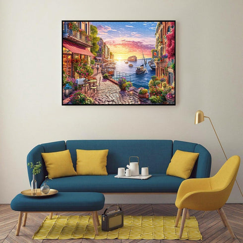 Jigsaw Puzzles for Adults 1000 Pieces, Charming Streets Scene 1:1 Poster, Home Decor Gift for Men Women Elders