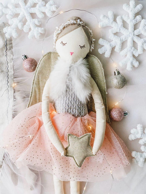 Mon Ami Designer Angel Stuffed Doll with Wings 20” Soft Plush Doll for Little Girls, Gift for Kids