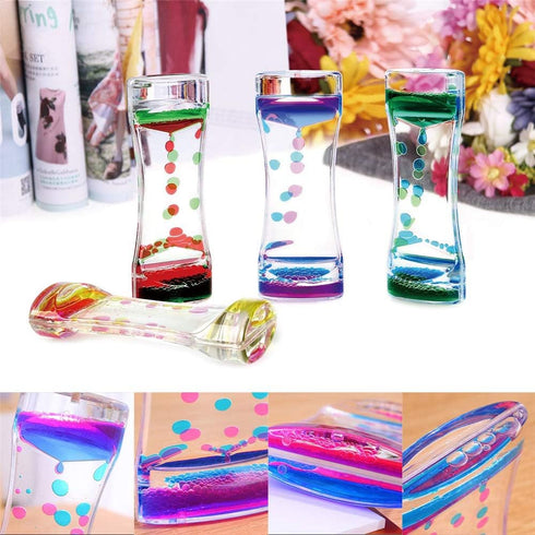 ABITOTIBA Pack 10 Liquid Motion Bubbler for Kids and Adults of Great Rainbow Series Liquid Bubbler Timer Sensory Fidget