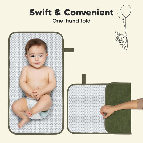 KeaBabies Portable Diaper Changing Pad and Waterproof Foldable Baby Changing Mat - Travel Diaper Change Mat