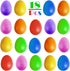 18 GIFTEXPRESS PCS Easter Egg Shakers for Kids Colorful Percussion Musical Maracas for Toddlers, Baby Sensory Toys