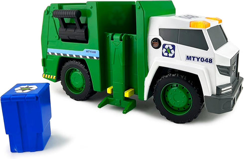 Mighty Fleet Power Movers 15" Interactive Garbage Truck Toy Motion Drive Technology,