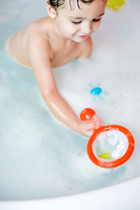 Set 10 (Pack 2) Boon Water Bugs Toddler Sensory Bath Tub Toy for Kids Aged Months and Up, Orange