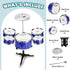 Set 8 Playset Toddler Drum Kids Jazz Drum Kit Piece - Educational Percussion Musical Instruments Toy Christmas Birthday