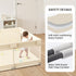 47x47in Uanlauo Beige Small Baby Playpen - Playpen for Babies and Toddlers, Safe Indoor Play Pen, Baby Pen with Storage