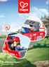 Playset| Hape Fire Truck Wooden Fire Engine Toy with Action Figure & Rescue Dog