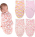 4 Pcs Preemie Baby Swaddle - Adjustable Swaddle Blanket Preemie Size Newborn Cotton Swaddle Blanket for Boys Girls