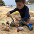 umu Construction Toy Cars 7 PCS Wooden Mini Vehicles for Toddlers, Compatible with Thomas Train Toys, Ages 3-5