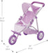 Purple and White Baby Doll Jogging Stroller with Canopy
