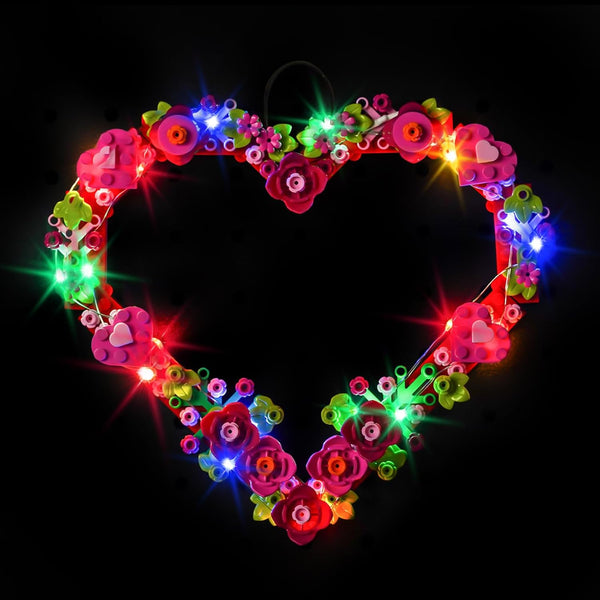 Upgraded LED Light Kit for LEGO Heart Ornament Building Set, Compatible with LEGO 40638, Great Gift