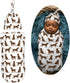 Sets Brown Labrador Retriever Dog Newborn Swaddle Blankets Hat Soft Baby Receiving Blanket Swaddle Sack for Baby Shower