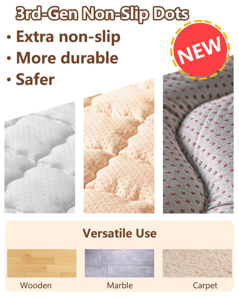50x50 Baby Play Mat, Mat with Super Soft Touch, Activity Mat with Upgraded Anti-Slip Bottom, Machine Washable Crawling