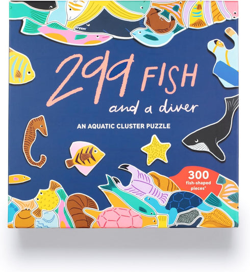 Laurence King 300 Piece Cluster Puzzle - 299 Fish (and a Diver)