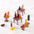 21 Pieces Miniature Bottles, 1 Piece Mini Toilet Cake Topper, Dollhouse Cake Miniature Funny Toy Set for Party