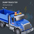 haomsj Big Dump Truck Toy Light Up & Moveable Lifting Back Garbage Push and Go Car Plastic Beach Construction Toy