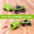hehred Truck,1:64 2.4Ghz Mini RC Scale Monster Truck Remote Control Car with Lights, Remote Control RC Car and Trailer