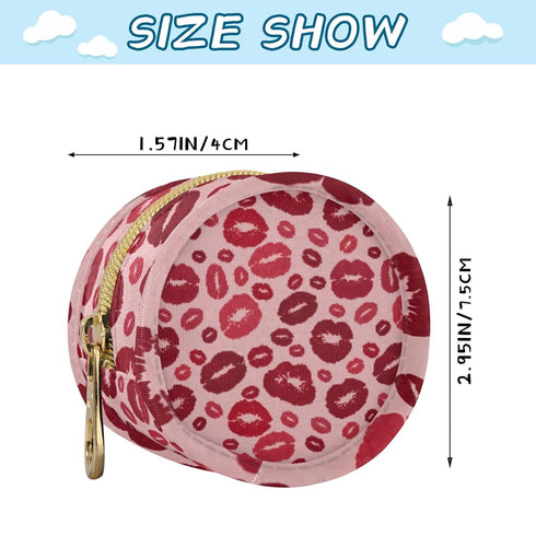 PYBUG Lip Round Pacifier Storage Case, Polyester & TPU Lined with Hook Buckle, Pacifier Container Box for Baby, Fashion