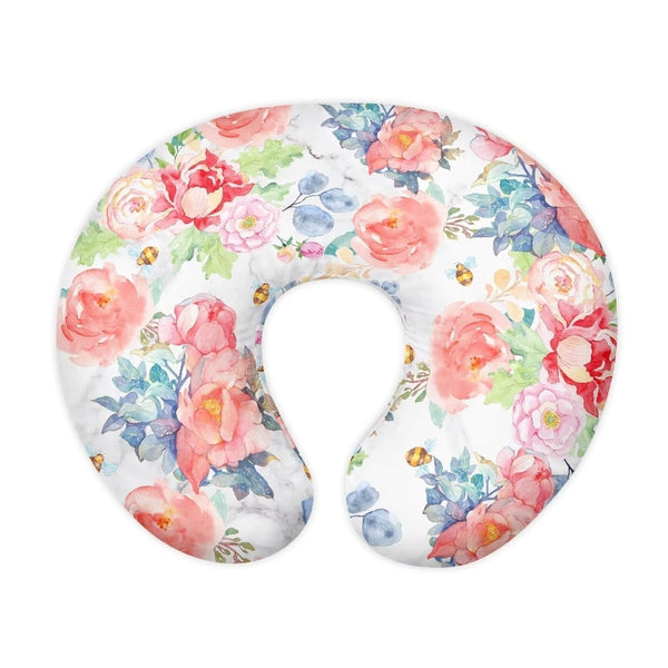 Kathyboom Pink Flower Breastfeeding Pillowcase for Nursing Mom, Ultra Soft Fabric Replacement Pillowcase