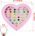 36pcs Adjustable Rhinestone Gem Rings Set for Little Girls with Heart Shape Display Case, Jewelry Rings