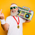 meekoo Inflatable Boombox, 16.5 Inches 80s 90s Party Decorations for Rappers Hip Hop Costume