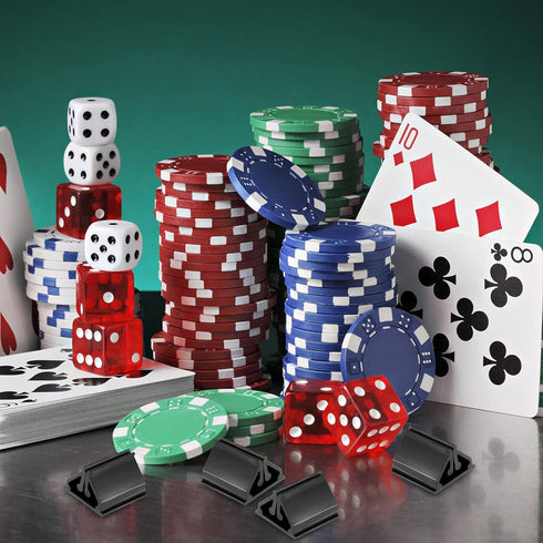Maitys 24 Pcs Plastic Game Piece Stands for Board Game Party, Black Card Holders
