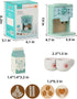 MIKNEKE Set Wooden Coffee Maker Toys Play for Kids, Coffee Machine Toy, Montessori Pretend Play Food Kitchen
