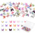QUPIVA 60Pcs Mini Resin Butterflies, Miniature Dollhouse Accessories Tiny Butterflies for Crafts, Mini