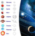 Gserin Wooden Solar System Puzzle for Kids, Montessori Toys Movable Planets Board Game for Toddlers, Outer Space Themed