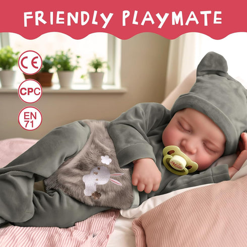 20 Inch 3+ JIZHI Reborn Baby Dolls Boy - Cute Soft Realistic Newborn Baby Doll with Poseable Body, Real Life Baby Dolls