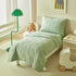 4 Set Set Set DuShow Green Piece Toddler Bedding for Boys Girls,Embroidery Microfiber Crib Bed Sheets Soft Boho