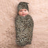 Sanghing Sets Leopard Print Newborn Swaddle Blankets Cheetah Print Baby Stuff Soft Swaddling Blanket With Beanie Gifts