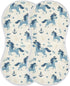 decor gift 4 Pack 22x11in Cotton Soft Burp Cloths Soft and Absorbent? Naughty Ocean Pony Ivory spit up Rags for Unisex