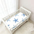 CZXW 52" 28" Starfish Sea Blue Crib Sheets Fitted x Natural Cotton Soft & Breathable for Baby Crib Mattress