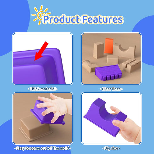 Bo-Toys 50 Set, Ps Deluxe Sand Molds Tools Sandbox Toddlers Toys, Beach Sand Castle Building, Indoor Outdoor Sensory