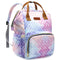 LIMHOO Mermaid Diaper Bag Backpack, Waterproof Baby Care Bag, Women Travel Baby Nappy