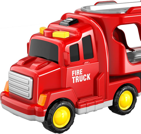 3 4 5 6 5 1 IHAHA Fire Truck Toys for Years Old Boys Toddlers, in Kids Carrier Fire Trucks Cars for Toddler Boy Toys