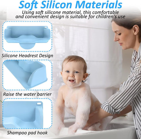 Sibosen 15 8.6 3.7 Inches Hair Washing Station for Kids Hair Washing Neck Pillow with Shampoo Brush, x x Ergonomic Kids