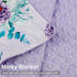 50 60 Inch, Toddler Blanket x Large Baby Blanket for Kids, Super Soft Warm Minky with Dotted Backing, Purple Floral