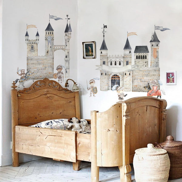 Large Watercolor Wall Decals Peel and Stick, Self Adhesive Vintage Wall Stickers