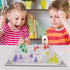 120 Pieces Multicolor Game Pawns, Plastic Tokens Board Game Accessories with Portable Box (Translucent, 6 Colors)