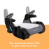 Baby Trend Protect Slim Backless Booster Seat, Madrid Grey Slim Lightweight Design, Belt-Positioning Support, Dual Cup