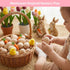 60 SallyFashion PCS Wooden Easter Eggs, Fake Eggs for Dying DIY Party Favors Home Decor Basket Stuffer