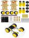 YIKESHU 4WD Smart Robot Car Chassis Kit - 2 Layer with Speed Encoder Battery Box for Kids Teens DIY