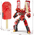 BOZOBO 2 1 Ice Cream Transforming Toy, in Popsicle Transform into Robot Action Figure, DIY Transformation Figure Toys