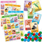 Bilingual Tablas Game in English and Spanish, Mexican Bingo for 10 Players, Full Deck of Cards
