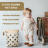 BebeBiu 2 100% Check-2pk) Cloth Diaper Wet Bags Waterproof & Reusable Bag with Zippered Pockets, Polyester with Handle