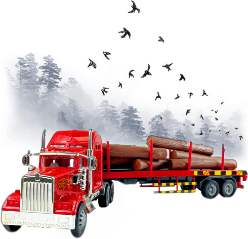 Big Daddy Big Rig Heavy Duty Tractor Trailer Transport Series Lumber Truck